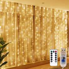 6M/3M - USB Powered Indoor Decorative LED String Lights With Remote Control, Suitable For Walls, Curtains, Atmosphere Decoration For Single Party, Birthday, Wedding - USB Curtain Light - View 3