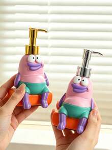 1 pieza Dispensador de jabón líquido recargable con diseño de pez de dibujos animados, envase portátil de tamaño de viaje para champú/gel de baño/loción, regalo sorpresa para amigos - Botella de jabón líquido Big Smart Fish - Ver 3