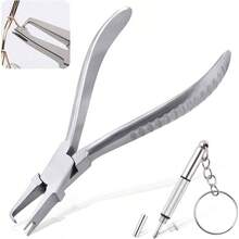 Eyeglasses Frame Pliers, Unload Push In Nose Pad Plier, 6 Inches Spring Loaded Nose Pad Remover Adjustment Tools, Stainless Steel Optical Pliers, Eye Glasses Repair Kit With Screwdriver - Nose Pad Pliers Set - View 2