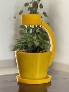 1pc Simulated Rain Planter - Top Water Storage Chamber - Can Simulate Rainfall - Quick Disassembly Design - Built-In Rain Spray Device - Suitable For Indoor Small Plants - With Tray - A - View 7