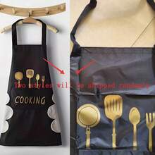 1 pieza Delantal impermeable y resistente al aceite, adecuado para cocinar, hornear, limpiar, delantal sin mangas unisex - Talla única - Ver 7