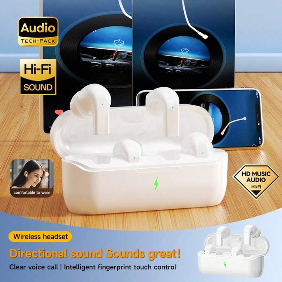 2026 New Design True Wireless In-Ear Couples Fasion Daul Headset Mini Couples Earbuds Music Earplug Gaming TWS HIFI Bass Stereo ENC HD Calling Earphones For Android For Iphone Cellphone Sports Earpieces Smart Headphones For Valentine's Day Gift