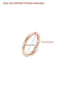 1 chiếc khuyên mũi bằng thép không gỉ 316L không gây dị ứng, có khớp nối, unisex, phù hợp cho mũi, sụn tai, vành tai, khuyên mũi xoắn ốc màu bạc/vàng/đen, trang sức xỏ khuyên chính hãng (16G/18G) - Nhiều màu - Xem 42