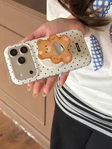 Weiße Punkte Teddybär Magnetische Hülle geeignet für iPhone 17 Pro Max, neue 16 Hüllen für Frauen, stoßfest Rundumschutz 15 Pro Max, 14, 13 Sommer Schutzhülle - Weiss - Übersicht 9