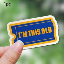 1/2/5pcs "I'M THIS OLD" Vintage Movie Ticket Sticker,Suitable For Cars, Motorcycles, Computers, Mobile Phones, Doors, Windows , Walls, Scrapbooking & Decor - A - View 9