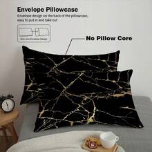 3pcs Marble Texture Pattern Printed Duvet Cover Set, Includes: 1pc Duvet Cover + 2pcs Pillow Shams (Comforter & Pillows Not Included), Polyester Fabric, Soft & Comfortable Bedding Set, Zipper Closure, Machine Washable, Suitable As Gift, For Bedroom, Travel, Dorm (Male/Female) All Seasons - Multicolor - View 11