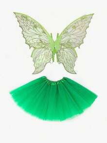 Ballet Dress Set With Matching Wings And Soft Netting Tutu Skirt Set In Various Colors, Suitable For Festivals, Stage Performances, And Various Family Gatherings And Parties,Party - Multicolor - View 13