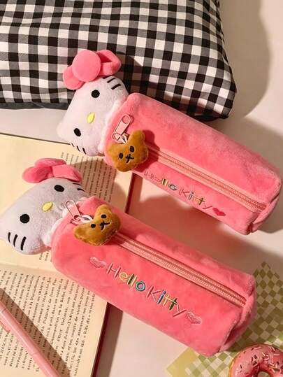 SANRIO 三丽鸥Hello Kitty铅笔盒 - 可爱卡通文具包，适合女孩使用。