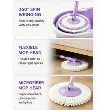1 Spin Mop Set With 1 Mop And 1 Bucket - A - View 5