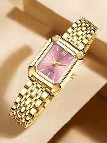 1pc Women's Square Dial Quartz Watch, Elegant And Versatile, Suitable For Daily, Casual, Holiday, Party, Back To School, Vacation, Beach And Other Occasions, Also Can Be Used As Birthday, Anniversary, Mother's Day, Valentine's Day And Other Holiday Gifts - Multicolor - View 9