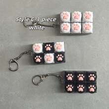Finger Keychain | Compact & Elegant, Stress Relief, Easy To Operate, Reusable, Suitable For Daily Carry, Made Of Plastic And Metal - Multicolor - View 8