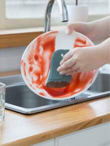 1 pieza Raspador con brocha de aceite, diseño de pingüino, herramienta de cocina de silicona suave para eliminar manchas de aceite, hornear - Gris - Ver 7