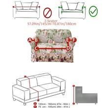 1件裝牛奶絲花卉印花沙發套，防滑彈性裝飾性沙發套，適用單人/雙人/三人/四人座沙發，防寵物抓咬，多彩款，適合春夏秋冬 - 彩色 - 查看 14