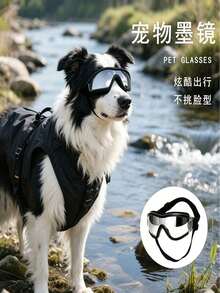 1副宠物护目镜，狗狗太阳镜，狗狗头套，防风眼镜，适用于柯基犬/边境牧羊犬/泰迪熊犬和缅因猫，宠物紫外线防护眼镜 - 彩色 - 查看 6