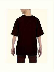 Camiseta de Jugador de Fútbol con Estampado Divertido, adecuada para niños, hecha de tela suave, transpirable y cómoda, camiseta de manga corta, el mejor regalo para niños y niñas. - Negro - Ver 3