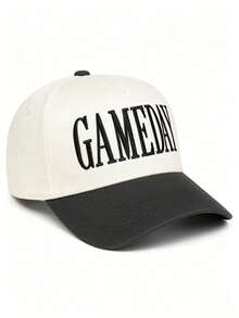 BONNY BOOM 1顶男女通用“GAMEDAY”豹纹网眼棒球帽，可个性化刺绣字母，户外防晒休闲帽，适合春秋季、旅行、海滩等场合。 - 黑色 - 查看 4