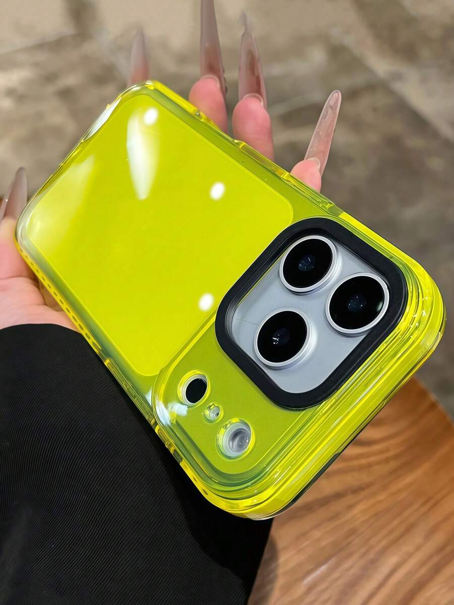 Casing Ponsel Mewah Transparan Bening Warna Permen Fluorescent Tahan Guncangan Anti Jatuh Kompatibel Dengan iPhone 17 Pro Max 17 Pro 16 15 14 13 12 Pro Max 14 Plus 15 Plus 16 Plus 11 Desain Minimalis Warna Permen