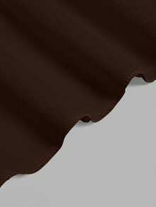 Women's Solid Color Minimalist Versatile Ruffle Hem Bubble Crinkle Feeling Semi-Sheer Skirt - Dark Brown - View 6