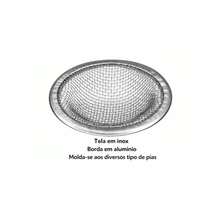 Ralo Para Pia Gr Com Borda Inox Cozinha 7cm - Multicolorido - Visão 6