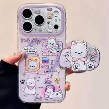 Giá đỡ điện thoại từ tính xoay hình chú chó bông, giá đỡ điện thoại tiện dụng khi xem phim truyền hình, giá đỡ điện thoại từ tính chống trượt (không bao gồm ốp điện thoại) - Nhiều màu - Xem 1