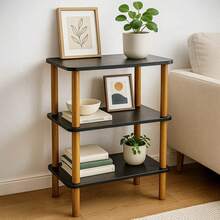 Multipurpose Shelving Unit With 3 Compartments - Organizer For Various Spaces - Versatile - White - View 6