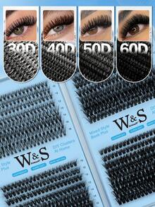 Waloshow 640pcs D-Curl DIY False Eyelashes Set, 10D-80D Lash Clusters, 8-16mm Individual Lashes, Ultra Soft Reusable False Lashes, Thick & Natural, Suitable For Daily Wear, Dates, Parties And Holidays - D - View 8