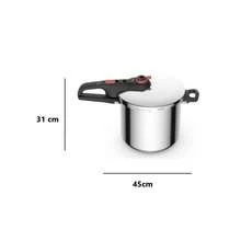 T-Fal Secure Click Pressure Cooker, 8 Liter Capacity, Stainless Steel, Silver, Model P2584403, 5 Protection Systems - View 7
