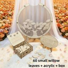 Libro de visitas Sakura, Willow, incluye caja de madera y 60, 80, 100, 120 piezas de madera - Decoración rústica para bodas, adecuado para aniversarios, cumpleaños y ocasiones especiales, opción perfecta para recopilar mensajes sinceros - Ver 12
