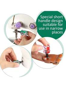 3pcs Short Handle Screwdriver Set | Flat & 2-In-1 Head | Micro Short Handle Screwdriver Suitable For Narrow Spaces | Applicable For Sewing Machines, Electronics And Home Repairs | Durable Anti-Slip Handle Manual Tools - A - View 5