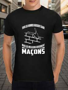 Men's T-Shirt: All Men Are Equal, But The Best Become Freemasons - Men's T-Shirt - Pure Cotton - 200 G/M² - Comfortable And Breathable Fabric - Men's Clothing - Loose And Comfortable For Summer - Back - View 6