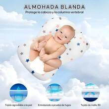 Bañera Plegable Portátil para Bebé con Cojín y Termómetro Integrado - Azul - Ver 5