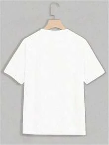 Single Garment Package, Not A 3-Piece Set. 1 Piece/Set Of Short-Sleeved T-Shirts Suitable For Streetwear. Oversized Crew Neck Top For Daily Outings, Camping, Concerts, Hip-Hop, Rock, And Rap Events. Printed With Romantic Heart Designs, Eye-Catching, Modern, Loose-Fitting, Crew Neck, Short Sleeves, For Everyday Wear, Ideal For You. - 白色 - 查看 3