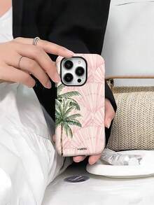 1个椰子树和扇贝图案亮面丝质二合一手机壳，全包防震摄像头保护，全新设计，适用于 11/12/13/14/15/16/17 Pro/Pro Max/14/15/16/17 Plus - 彩色 - 查看 8