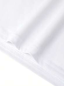 Camiseta holgada de manga corta para hombre, con diseño de retrato divertido y estampados de letras, ideal para vacaciones, trabajo y uso diario - Blanco - Ver 5
