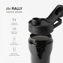 Rally Plastic Protein Shaker Bottle With Ball 24oz Leakproof Cup For Protein Shakes, Mixes, Electrolytes, Pre Workout Almond Drift - Almond Drift - View 3