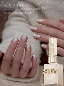 Sơn móng tay nhũ tuyết XEIJAYI 15ml, thiết kế nghệ thuật móng tay nhũ trắng sáng mới, thích hợp sử dụng tại salon làm móng cho nữ. - trắng - Xem 3
