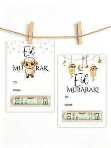 Bộ 10 phong bì đựng tiền mừng Eid theo phong tục Hồi giáo, dùng làm thiệp chúc mừng, tự làm bao bì quà tặng cho lễ Hajj, Eid Al-Adha, quà lưu niệm lễ hội, văn phòng phẩm. - Nhiều màu - Xem 5