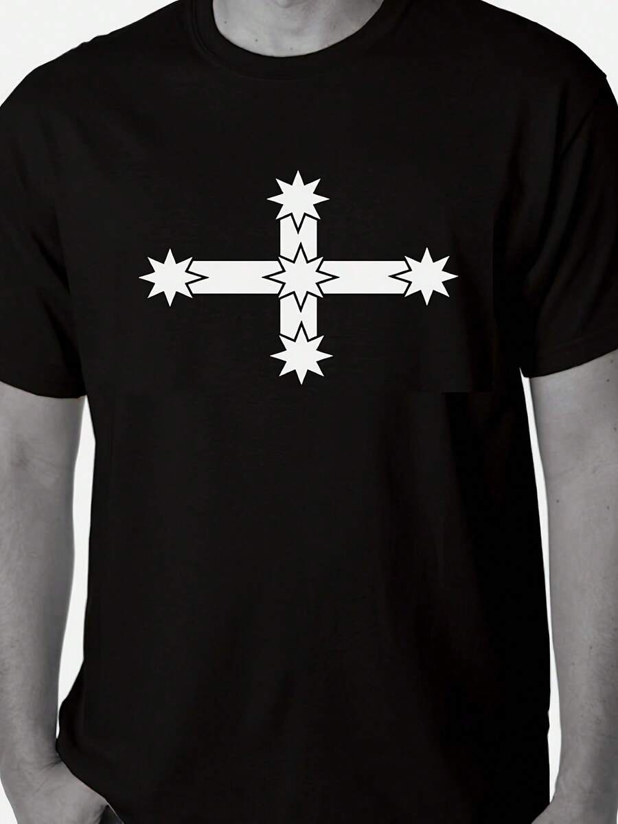 Camiseta Eureka Stockade para Hombre y Apta para Todos: Camiseta de Algodón 100% de Peso Pesado con Diseño Stockade, Lavable a Máquina, Tejido Transpirable para Uso Casual Durante Todo el Año. - Negro - Ver 1
