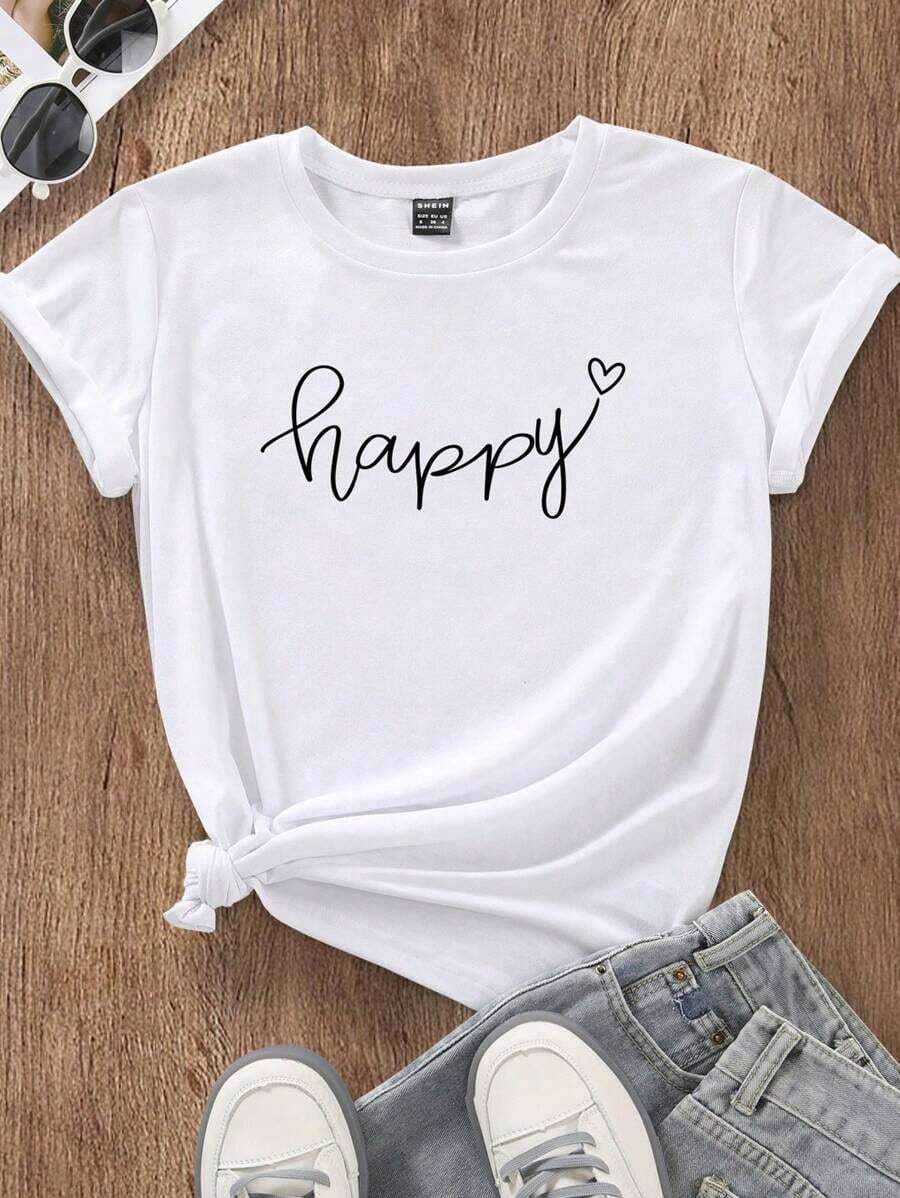 Camiseta Clásica de Talla para Mujer con Estampado de Mariposas, Cuello Redondo y Manga Corta. Camisetas Gráficas para Mujer con Frases como: La Fe HACE POSIBLES TODAS LAS COSAS, La Esperanza HACE QUE TODAS LAS COSAS FUNCIONEN, El Amor HACE QUE TODAS LAS COSAS SE HAYAN FÁCILMENTE. Camisetas de Verano para Mujer. - Blanco - Ver 1