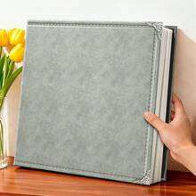 Álbum de fotos de cuero de 6 pulgadas con 600 bolsillos deslizantes, gran capacidad, diseño rectangular, adecuado para recuerdos de boda, familia y viajes - 1PC - Ver 12