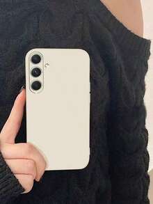 1 elegante funda para teléfono no incluye cordón ni soporte. Entrega local. Entrega a Funda no incluye cordón ni soporte. Teléfono minimalista, negro, sólido, material básico, funda para tel - Bajo 2 - Ver 10
