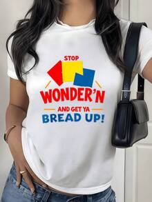 Motivational Message That Encourages You To Leave Doubt Behind And Seek Success With A Positive Attitude And Vibrant Energy Reflected In Colorful Geometric Shapes. Modern Casual Women's T-Shirt For Comfortable And Attractive Everyday Wear - 白色 - 查看 8