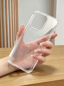 Funda de teléfono de TPU transparente compatible con Iphone 17/17 Air/17 Pro/17 Pro Max, protección de bordes, a prueba de golpes, resistente a arañazos, se ajusta a 16/15/14/13/12/11 Pro Max Plus/SE/7/8 Plus, 17 Pro Max, funda de teléfono Apple, funda de silicona transparente con airbag de borde a prueba de golpes, anti-caída, anti-choque, regalo de Navidad - Transparente 1 - Ver 2