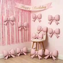 21-Inch Pink Butterfly Foil Balloon Toy, Children's Birthday Party Decoration, Holiday Wedding Decor - Pink - View 3
