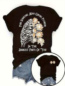 Dam-T-shirts - Svart - Visa 7