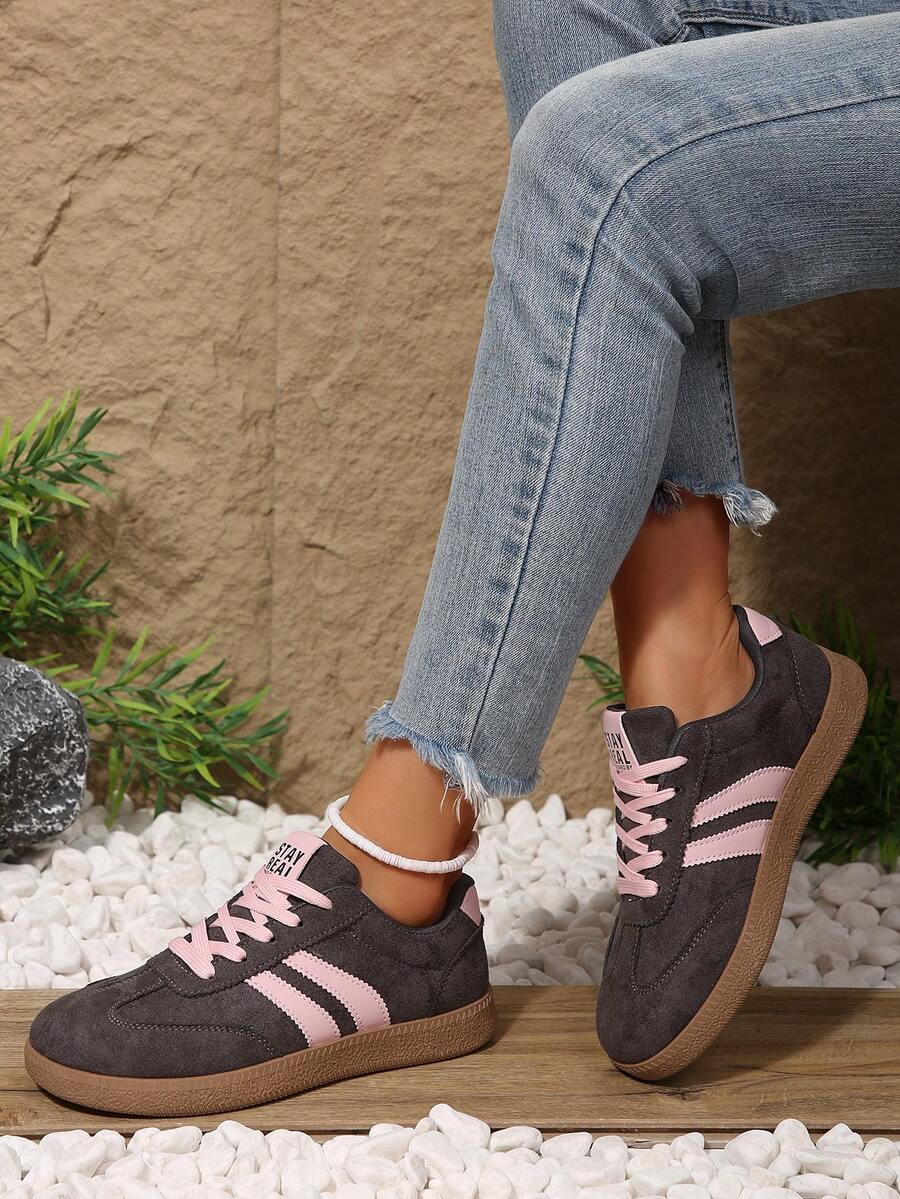 xiweite Giày thể thao phối màu - Giày thể thao thường ngày phối màu - Buộc dây, nhẹ, đế mềm - Đi bộ, mặc hàng ngày - Dành cho nữ - Thoải mái, thời trang - Bước vào phong cách và sự thoải mái, quà tặng Ngày của Mẹ, World Cup - Cà phê nâu - Xem 1