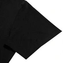 Camiseta de manga corta con estampado de camuflaje y logo de , color negro - Negro - Ver 7