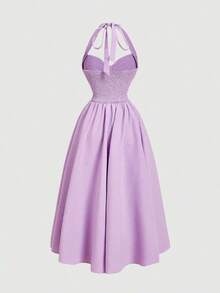 Women Midi Dresses - 紫丁香 - 查看 2