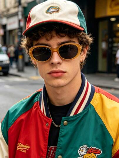 Fashionable Unisex Retro Glasses, Suitable For Streetwear, Skateboarding, Street Dance, Outdoor Sports, Travel, Driving, Fishing, All Seasons