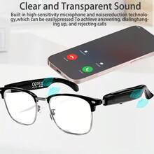 Kính dịch thuật thông minh Koipsse AI, gọng kim loại, tai nghe Bluetooth TWS, hỗ trợ dịch thuật, nghe nhạc và gọi điện không dây, điều khiển cảm ứng, unisex, kính thời trang có thể sạc lại, quà tặng công nghệ cao sáng tạo. - Xem 8
